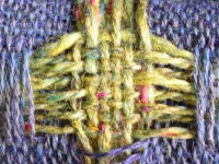 Matt scarf - close-up of arran with fleck of colour